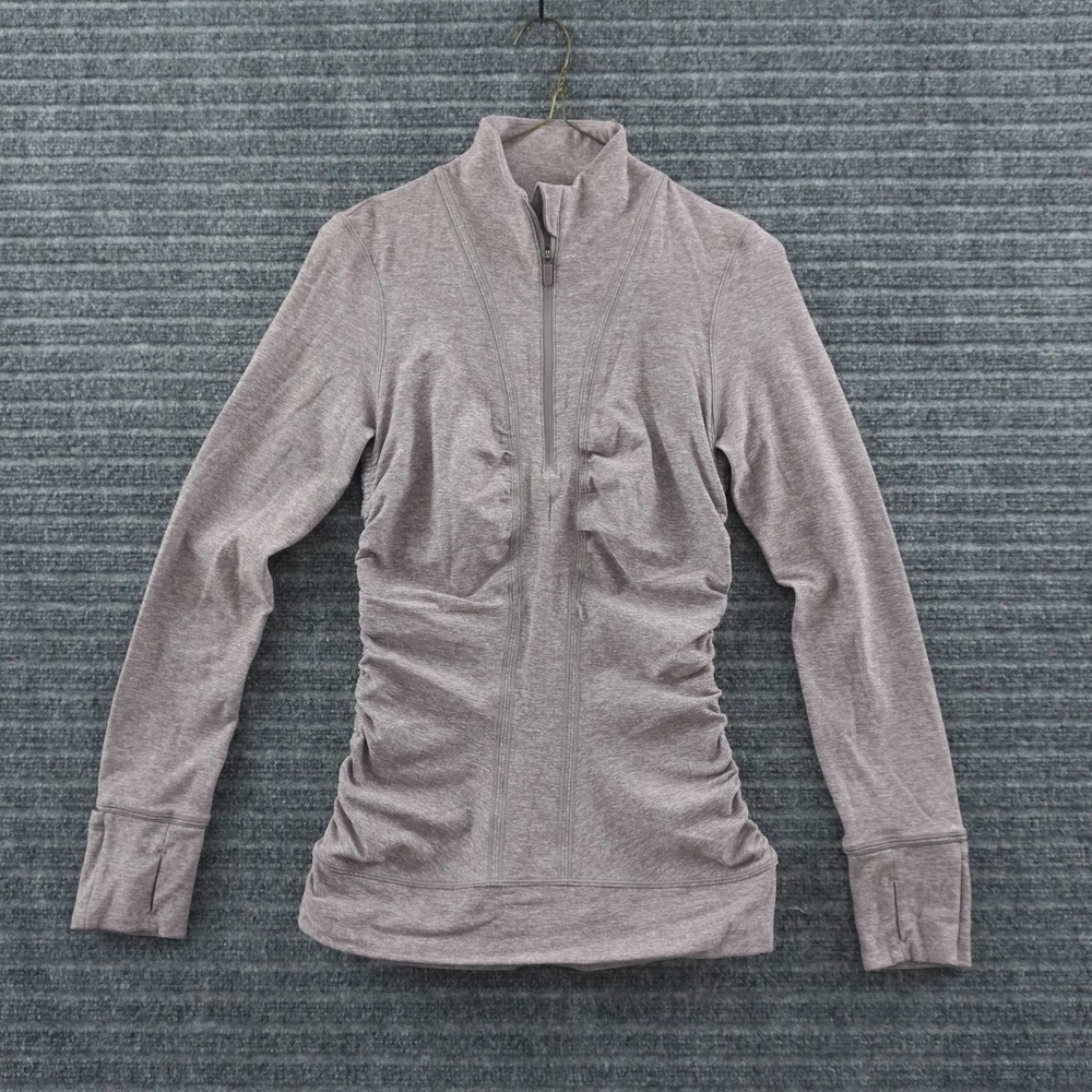 Lululemon Pullover Womens 4 Purple Ruched 1/2 Zip Athletic Top